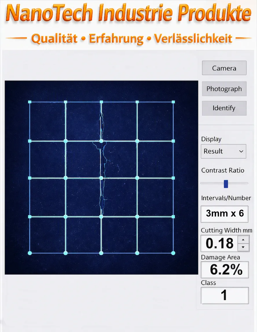 Grid-section adhesion analysis Grid-section adhesion analysis